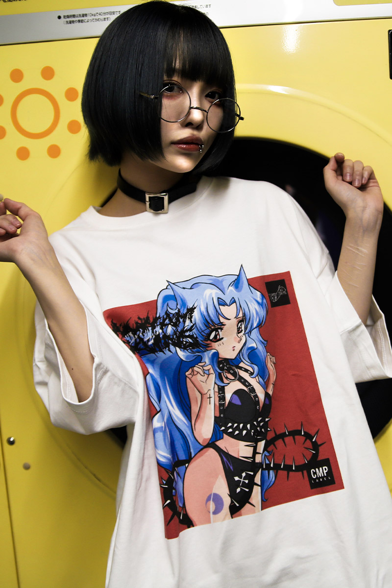 CMP LABEL (シーエムピーレーベル)　BONDAGEgirl oversized T-shirt（yam-yamBRAINS）