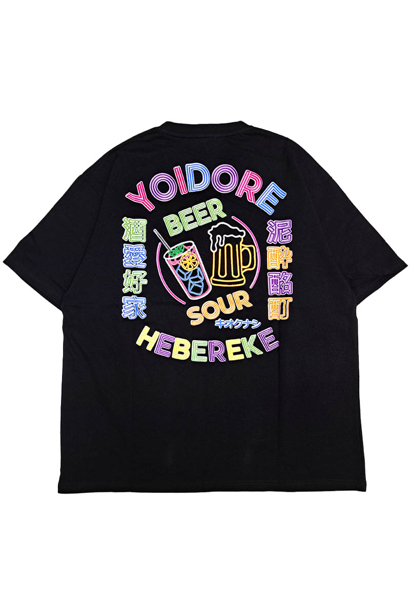 YOIDORE(ヨイドレ) ネオンTEE - Black