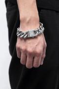 RECOVERY(リカバリー) 20MM thick flat chain bracelet - Bright Silver