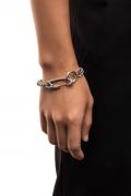 RECOVERY(リカバリー) crow skull buckle bracelet - Bright Silver