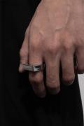 RECOVERY(リカバリー) basic rectangular flat ring - Bright Silver