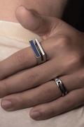 RECOVERY(リカバリー) split parallel ring - Bright Silver Blue