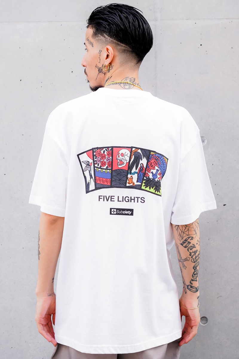 Subciety(サブサエティ) FIVE LIGHTS TEE WHITE