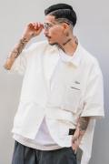 Subciety(サブサエティ) MILITARY OVER SHIRT WHITE