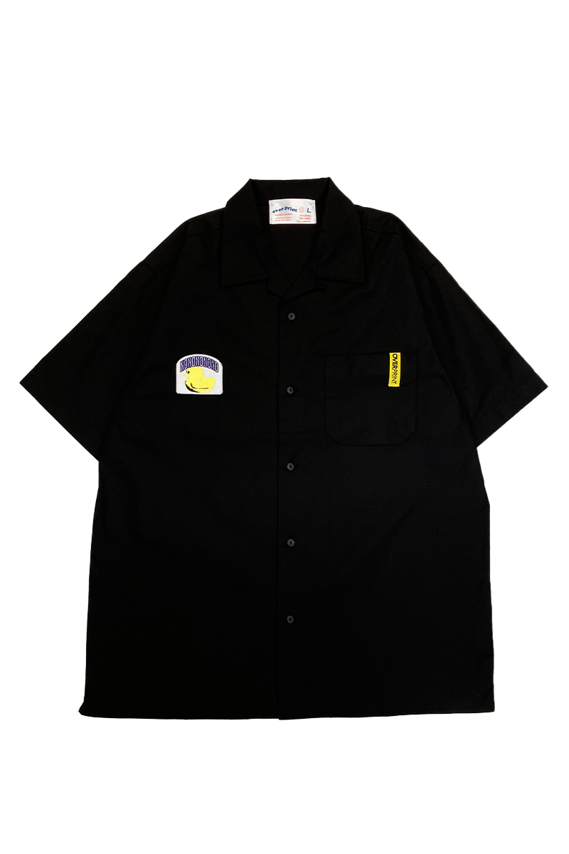 【予約商品】音ノ乃のの×over print×ゲキクロ　コラボ・ワークシャツ - Black