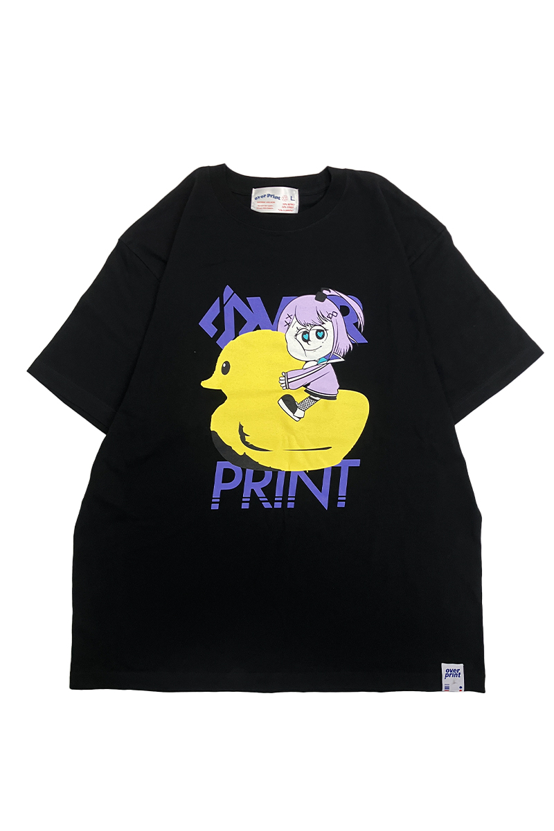 【予約商品】音ノ乃のの×over print×ゲキクロ  コラボ・Tシャツ（ZERO ZERO HERO 描き下ろしののver.） - Black