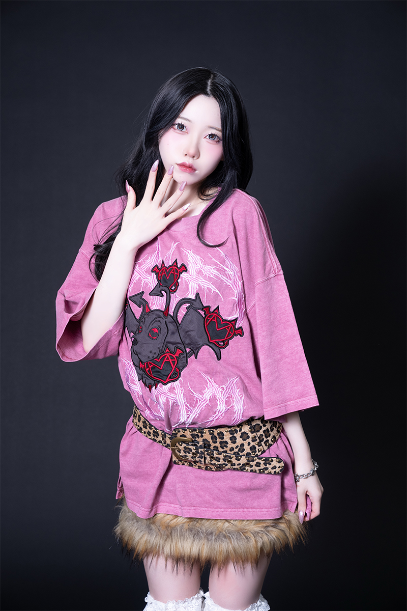 AVAM×GALFY×GEKIROCK CLOTHINGコラボ・Tシャツ-RED