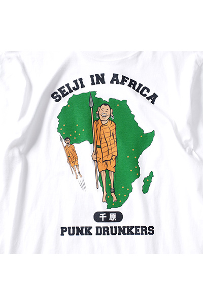 ロックファッション バンドグッズのgekirock Clothing Punk Drunkers Pdsx千原せいじ せいじinアフリカtee White