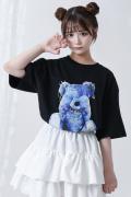 TRAVAS TOKYO (トラバス トーキョー) パンククマTシャツ Black×Blue