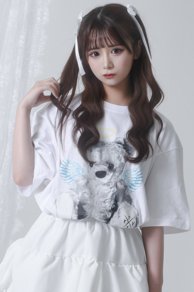 TRAVAS TOKYO (トラバス トーキョー) 天使クマTシャツ White