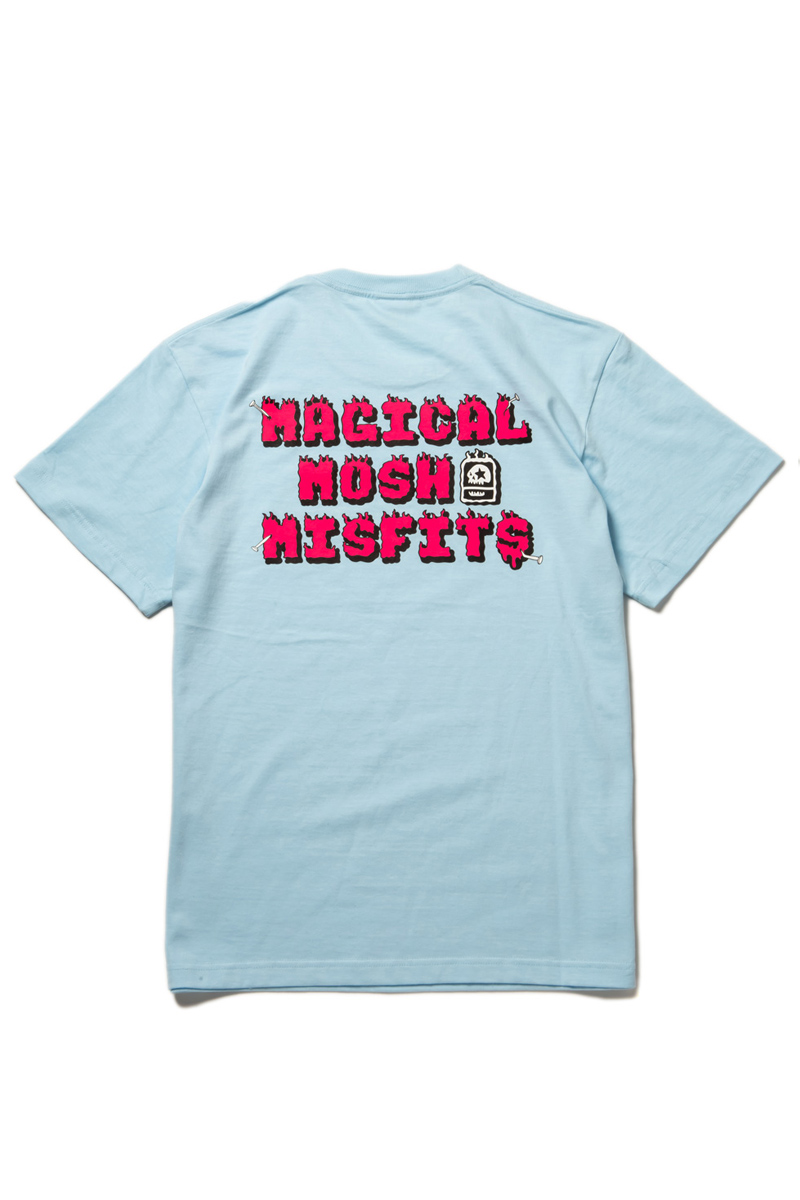 MAGICAL MOSH MISFITS (マジカルモッシュミスフィッツ) メラメラモッシュミスフィッツ TEE BLUE