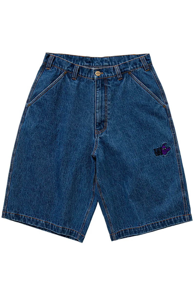 TOY MACHINE (トイ・マシーン) SECT EYE DENIM SHORT PANTS - Medium Wash