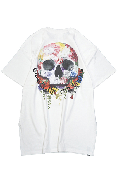 GoneR GR21CT004 Rose Earth Skull T-Shirts White