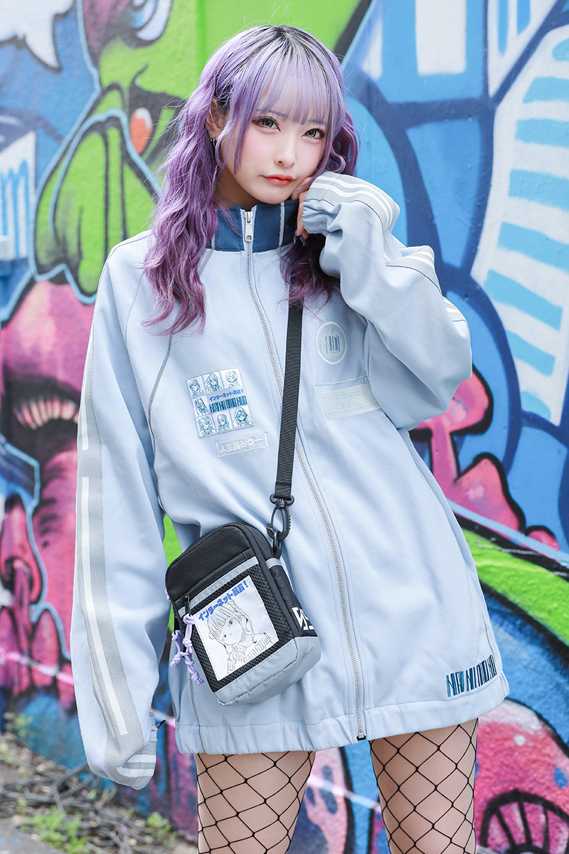 【予約商品】NANIMONO×over print×ゲキクロ コラボ・ショルダー・ポーチ - Purple