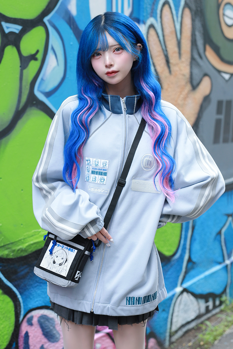 【予約商品】NANIMONO×over print×ゲキクロ コラボ・ショルダー・ポーチ - Blue