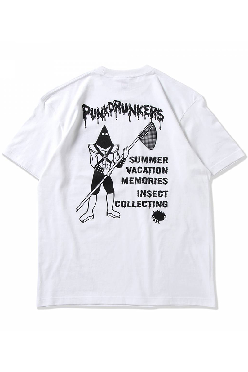 PUNK DRUNKERS（パンクドランカーズ）昆虫採集TEE - WHITE