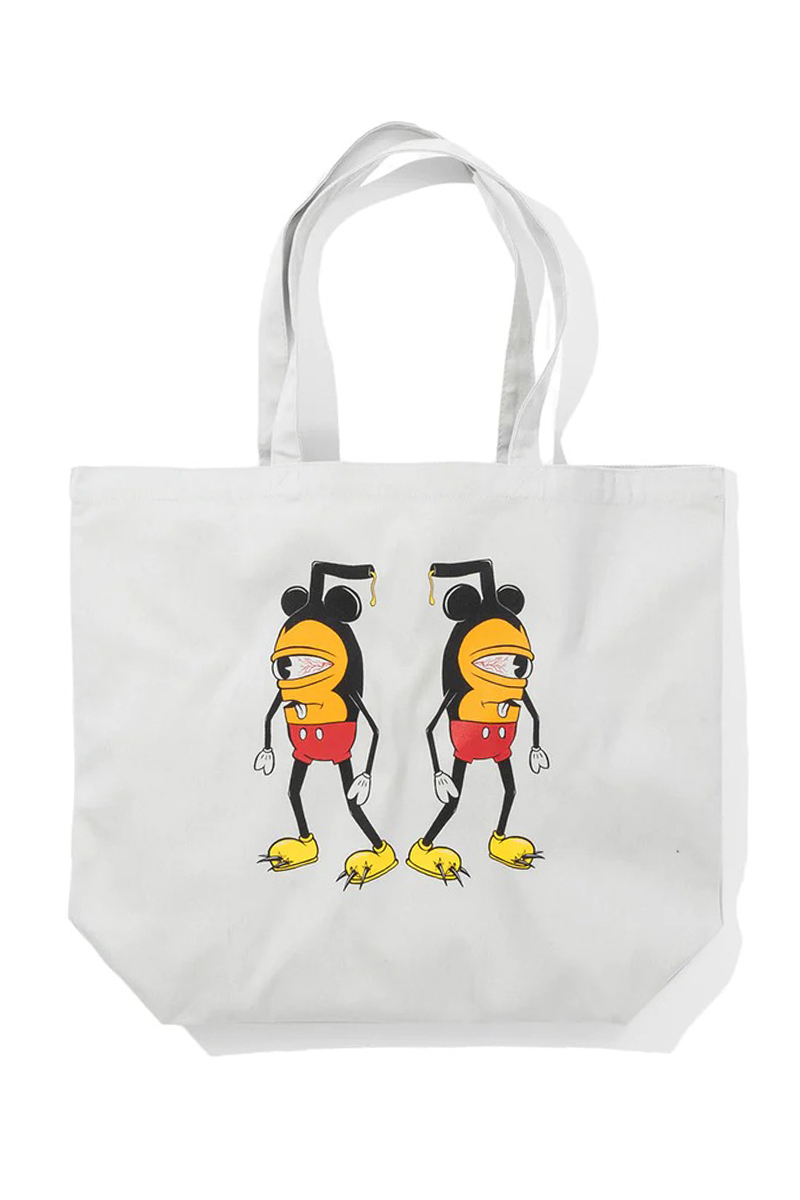 TOY MACHINE (トイマシーン) W MOUSEKATER CANVAS TOTE-BAG GRAY