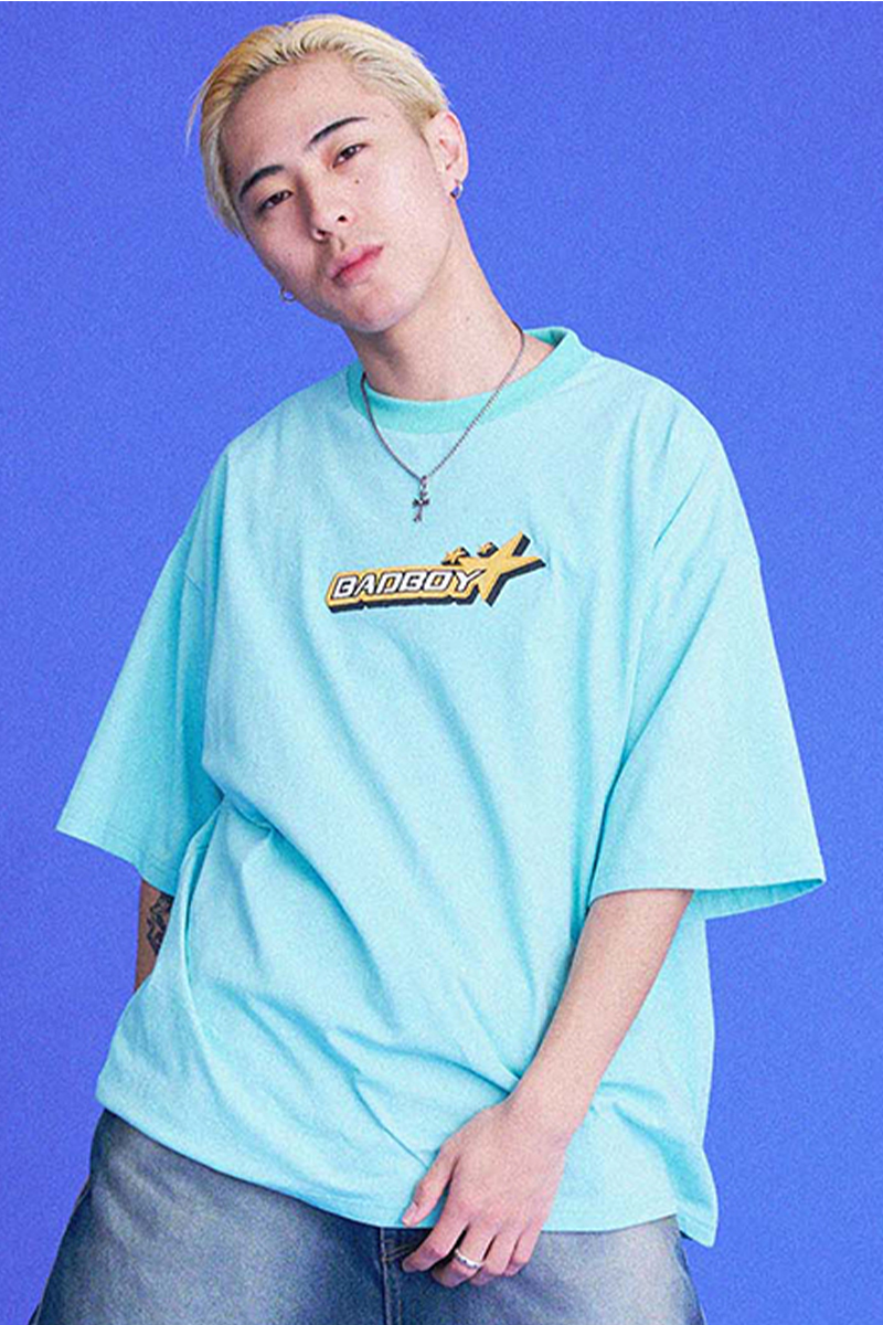 BAD BOY (バッドボーイ)　BADBOY SPACE LOGO WAPPEN TEE BLUE