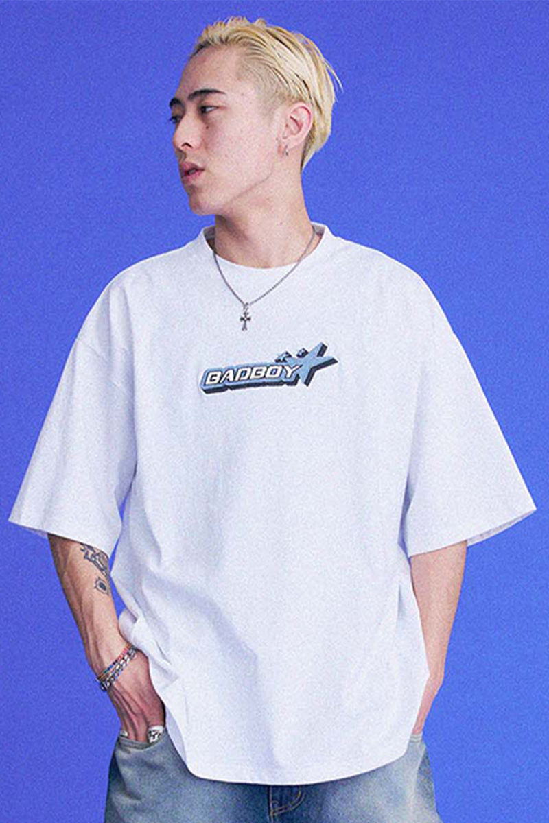 BAD BOY (バッドボーイ)　BADBOY SPACE LOGO WAPPEN TEE WHITE