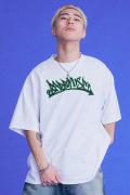 BAD BOY (バッドボーイ)　RAKUGAKI LOGO WAPPEN TEE WHITE