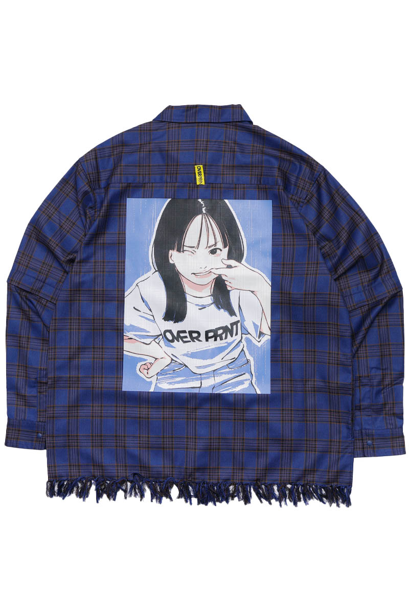【お問い合わせ商品】over print (オーバー・プリント) Rascal check shirts - Blue