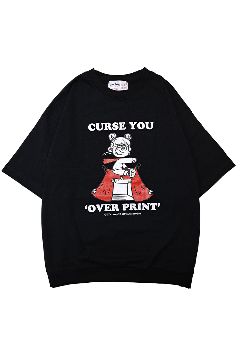 over print (オーバープリント) CURSE YOU Tee BLACK
