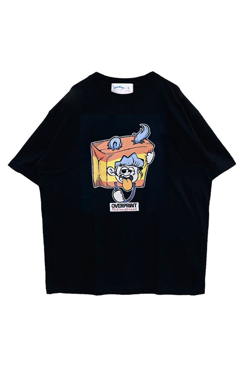 over print (オーバープリント) SISTER Shopper Tee BLACK