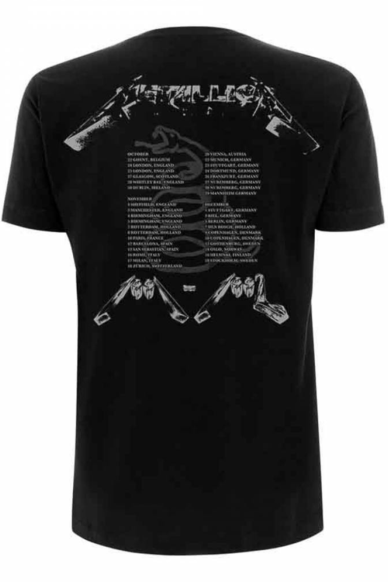 METALLICA バンドTシャツ ユニセックス:Black Album 4 Faces (Back