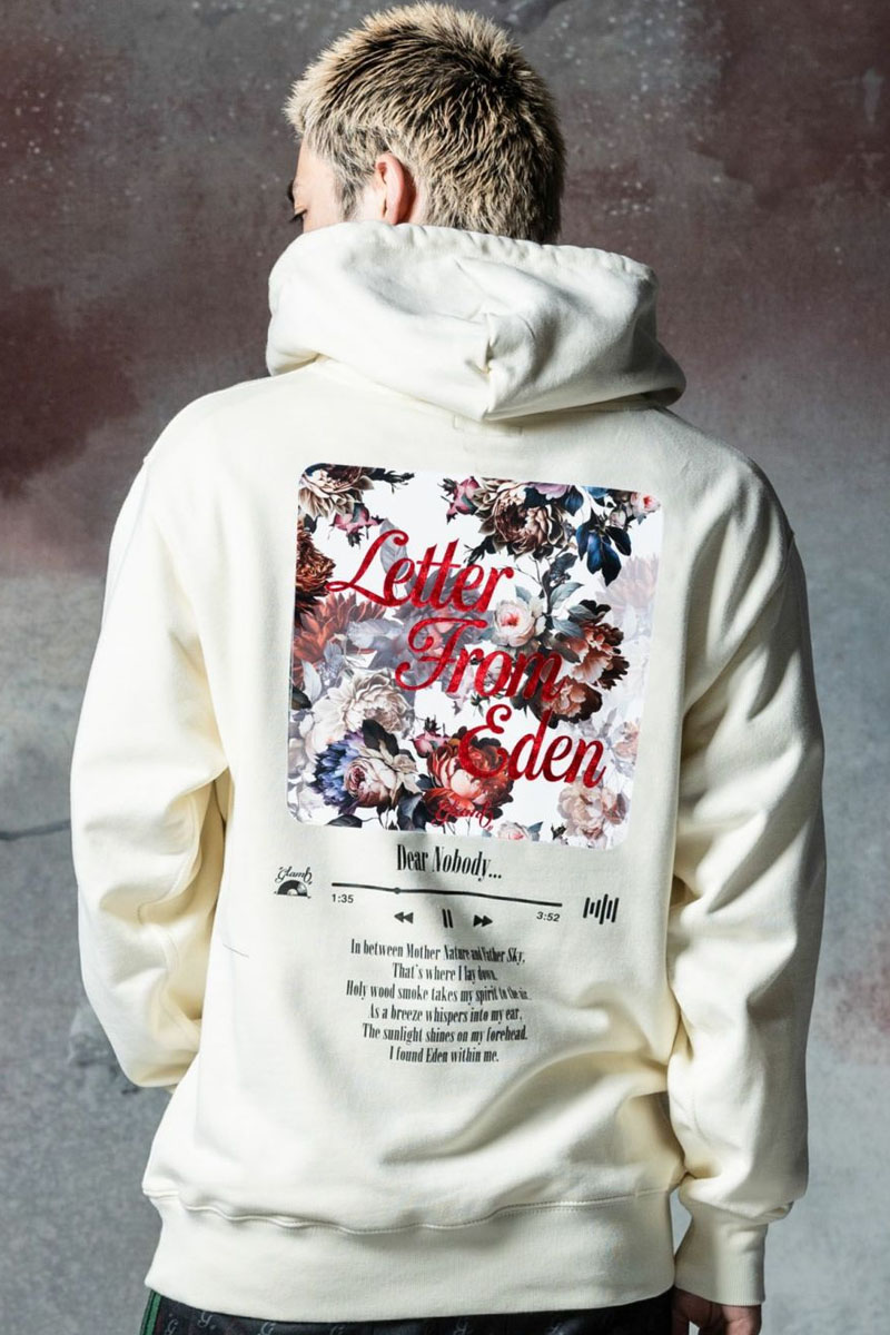 glamb (グラム) Album Playing Hoodie / アルバムプレイングフーディ White