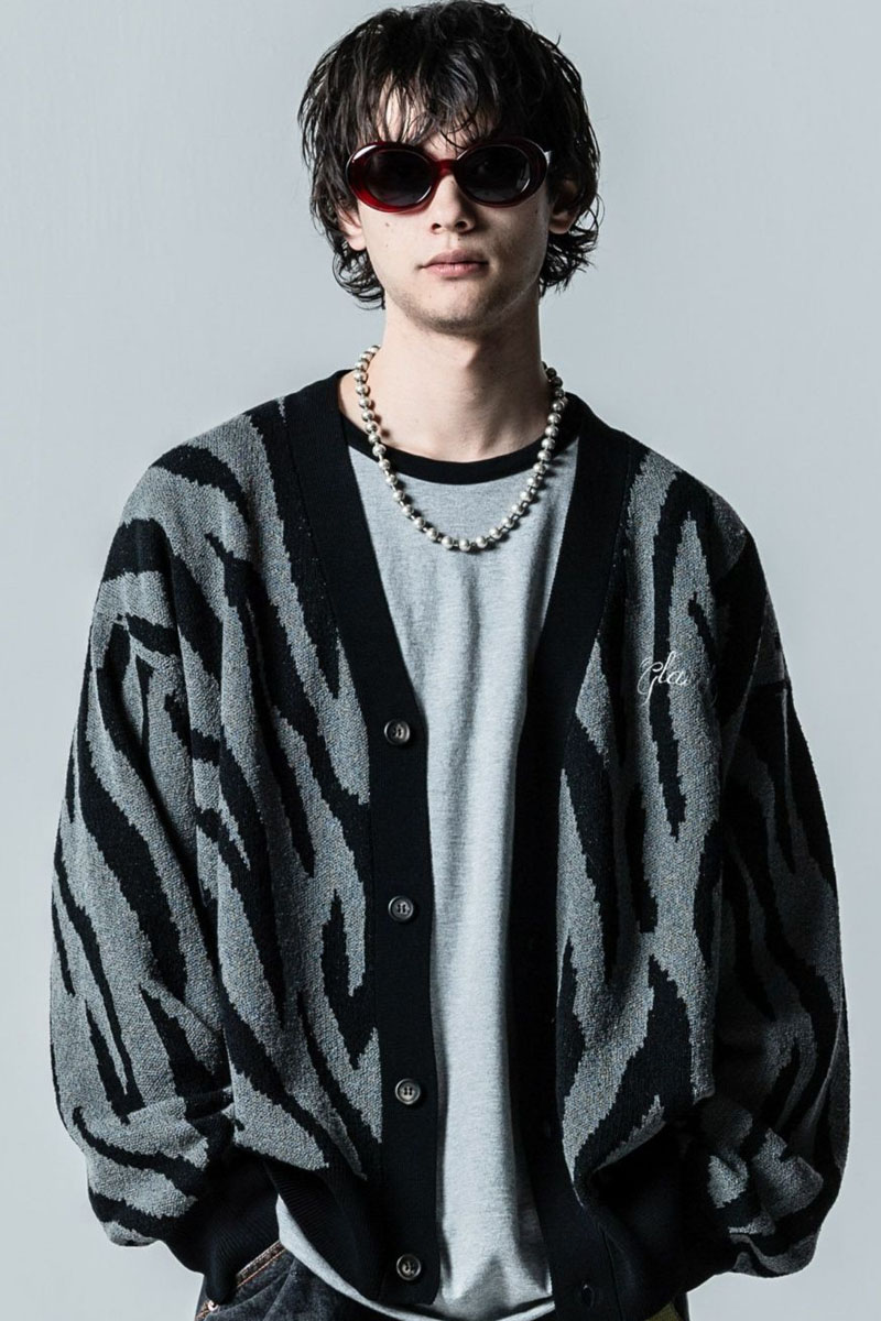 glamb(グラム) Tiger Cardigan / タイガーカーディガン Gray