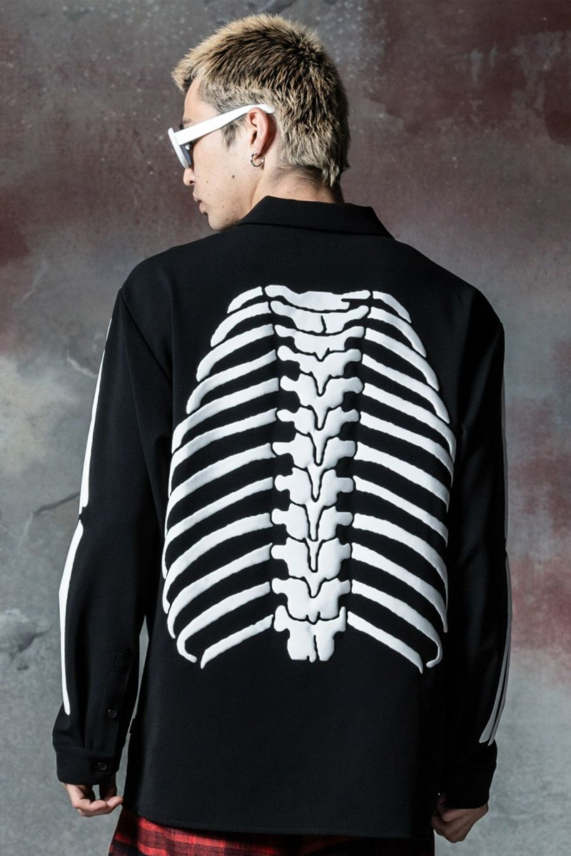 glamb(グラム) Skelton Shirt / スケルトンシャツ Black