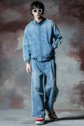 glamb(グラム) Knit Denim Jersey Set Up / ニットデニムジャージセットアップ Indigo