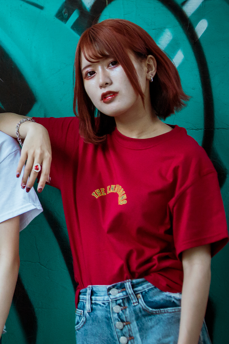 GoneR GR29CTW001 GoneR × PICTURE MOUSE Collavoration T-Shirts Gardenal Red