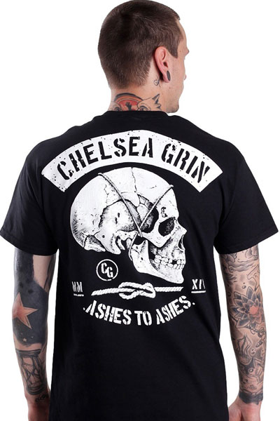 CHELSEA GRIN Skull Bind Black T-Shirt