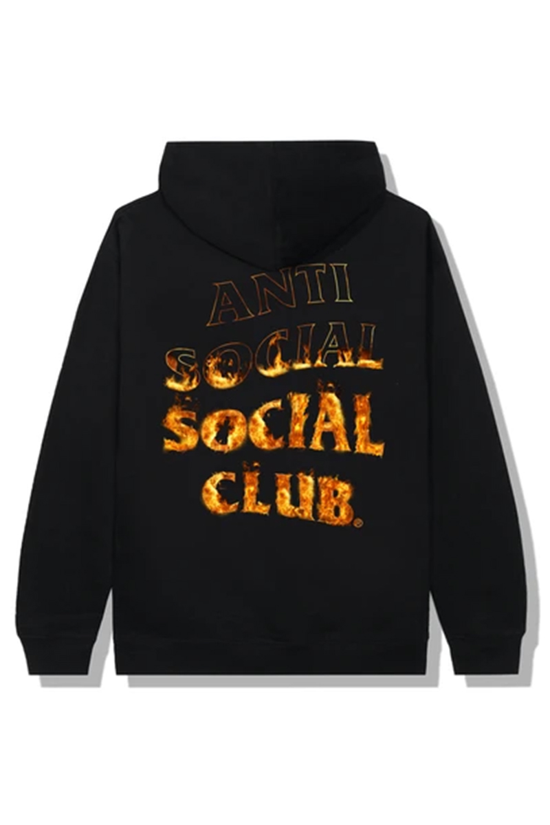 Anti Social Social Club A Fire Inside Black Hoodie - Flame