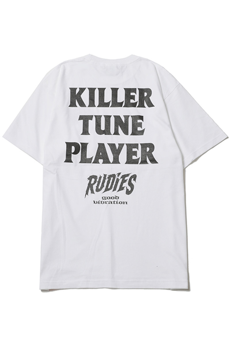 RUDIE'S (ルーディーズ) KILLER TUNE PLAYER-T WHITE