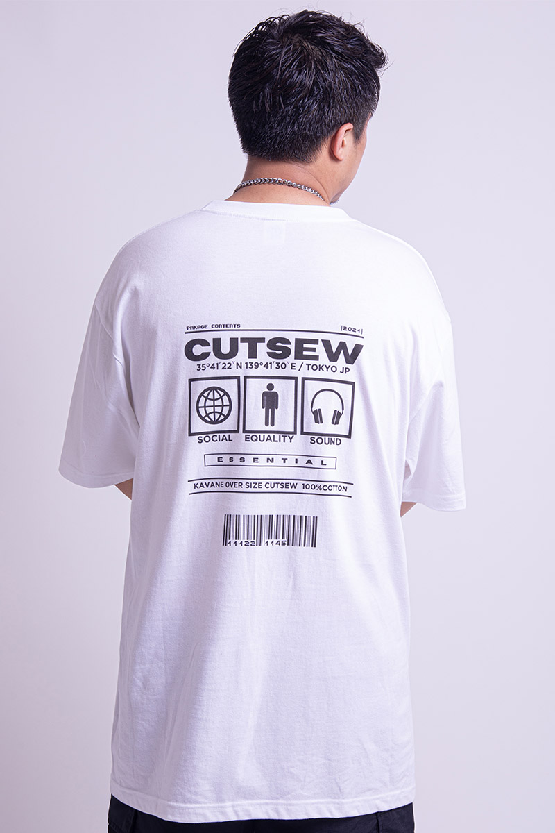 ロックファッション バンドグッズのgekirock Clothing 予約商品 Kavane Clothing Lost Oversize Cutsew Wht