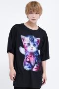 TRAVAS TOKYO【トラバストーキョー】Kitten angel BIG Tee BLACK