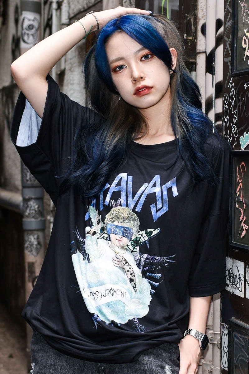 TRAVAS TOKYO【トラバストーキョー】Heven's judgement BIG Tee BLACK