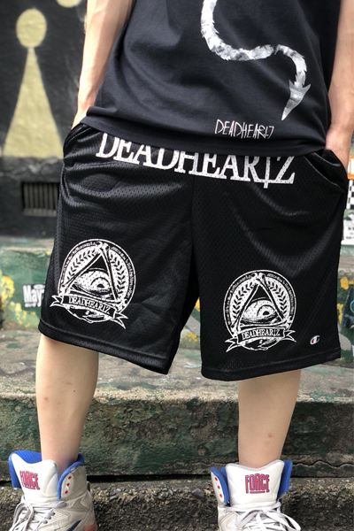 DEADHEARTZ mesh shorts crest