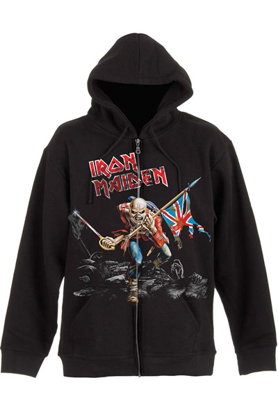 IRON MAIDEN SCUFFED TROOPER WITH BACK PRINTING ZIP HOODIE
