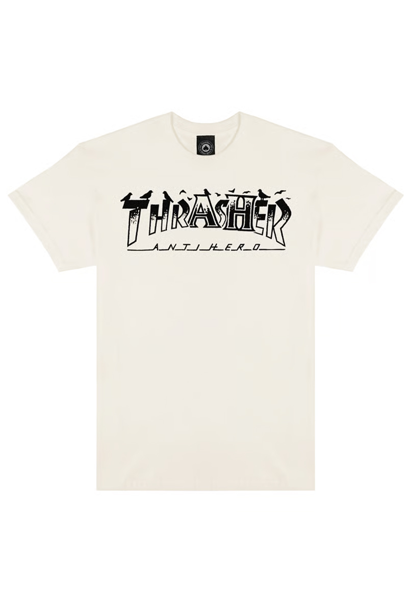 ANTIHERO×THRASHER PIGEON MAG T-SHIRT NATURAL