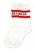 acOlaSia LOGO Socks White×Red