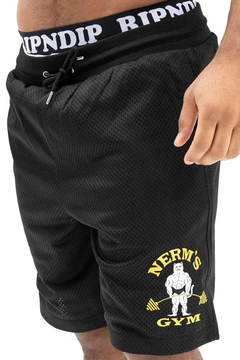 RIPNDIP (リップンディップ) Ripped N Dipped Mesh Shorts BLACK