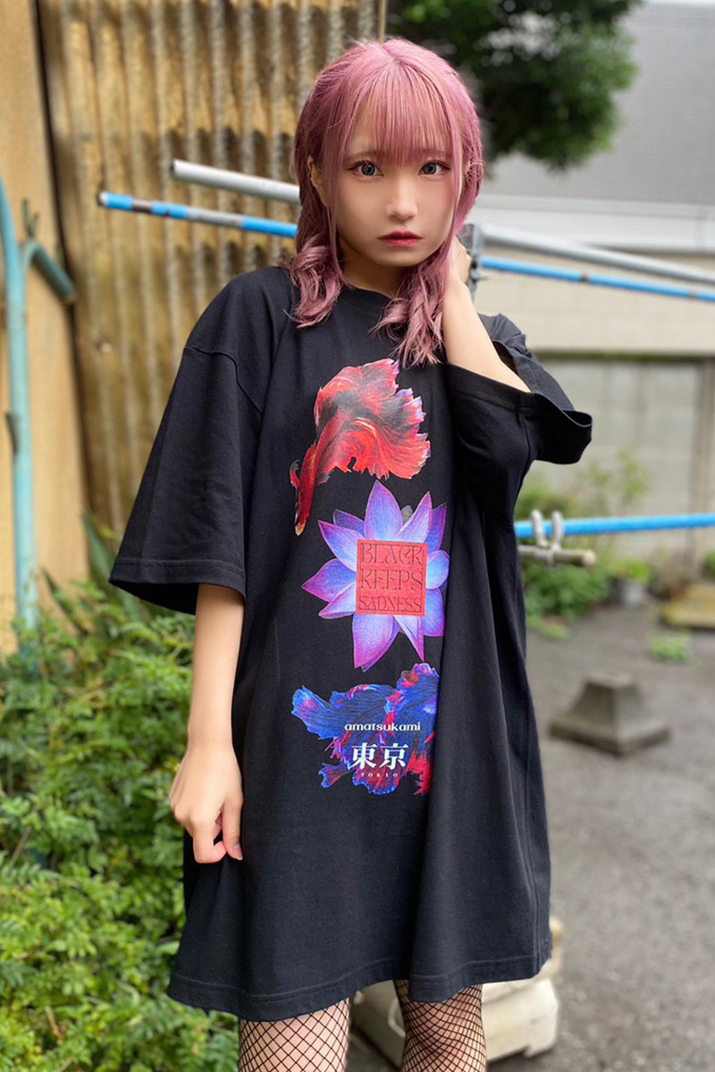 アマツカミ 雄弁／Eloquencee  T-shirt BLACK
