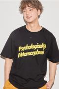 PSYCHOLOGICAL METAMORPHOSIS DIAGONAL TEE BLACK