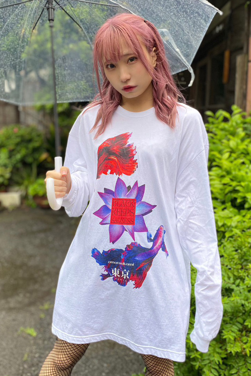 アマツカミ 雄弁／Eloquence  L/S T-shirt WHITE