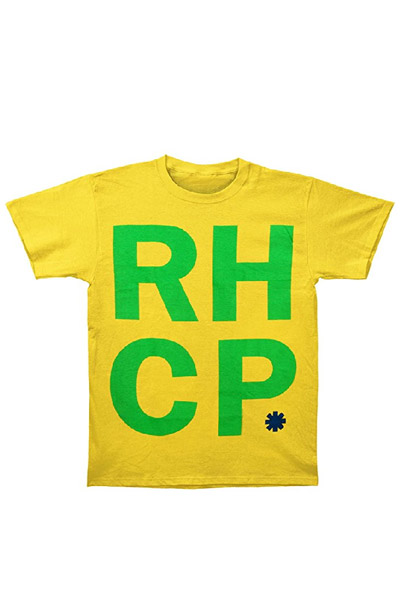 RED HOT CHILI PEPPERS RHCP Brazil Colors t-shirt Yellow