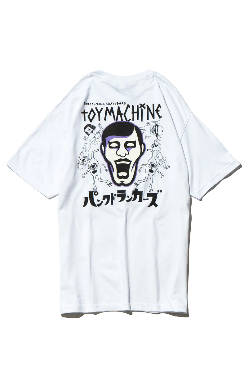 TOY MACHINE×PUNK DRUNKERS AITSU AND THE CHARACTERS SS TEE - WHITE