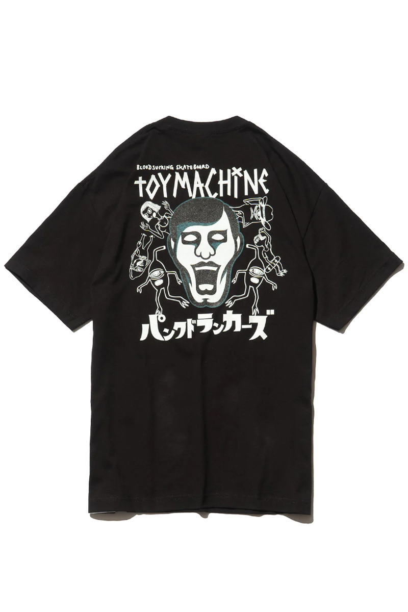 TOY MACHINE×PUNK DRUNKERS AITSU AND THE CHARACTERS SS TEE - BLACK